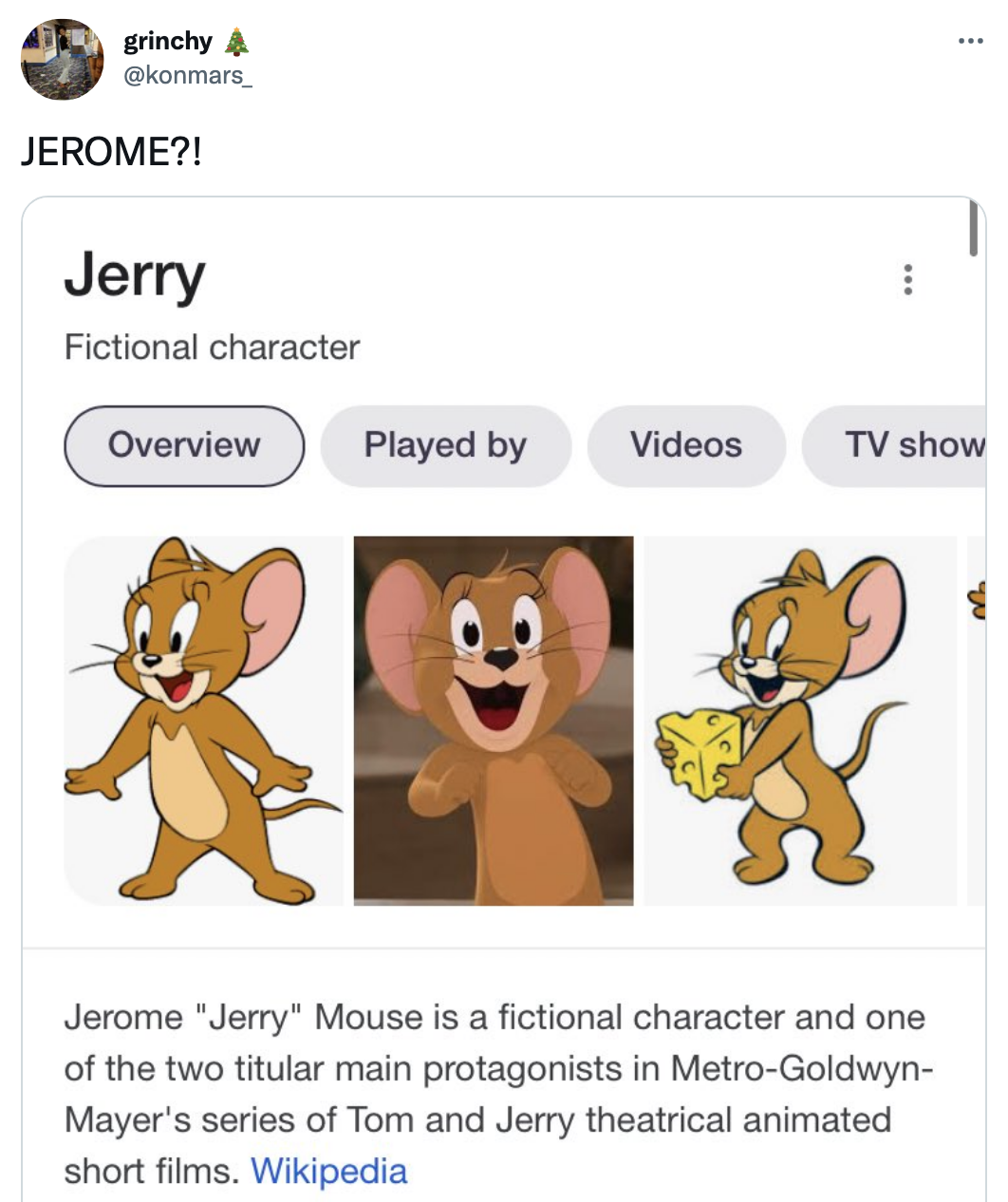 What is the Full Name of Jerry From 'Tom and Jerry'? 