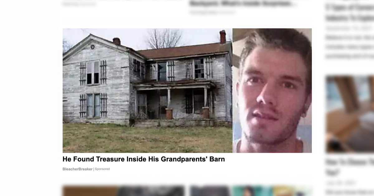 He Found Treasure Inside His Grandparents' Barn is what an online ad claimed about Reddit user EvilEnglish and a farmhouse with a secret safe in Tennessee.