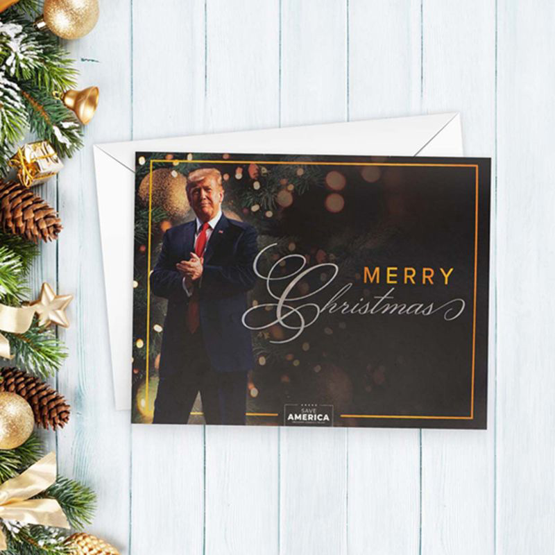 A phallic Christmas card featuring former President Donald Trump was not an official item from the family or his organization.