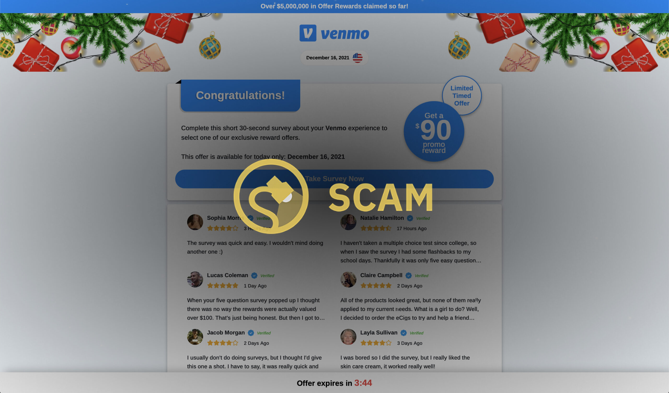 Scam emails claimed that a $500 Venmo balance needs confirmation and readers are advised to delete the messages.