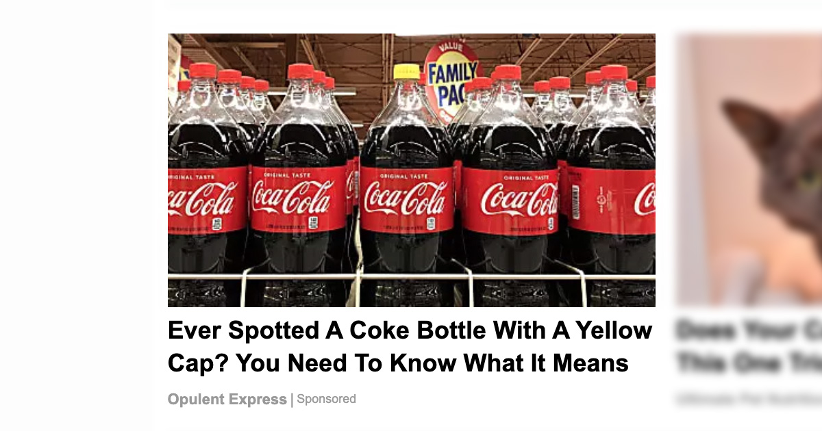 Yellow caps on Coke bottles have a special meaning and it is that the beverage is kosher for the Jewish Passover holiday.