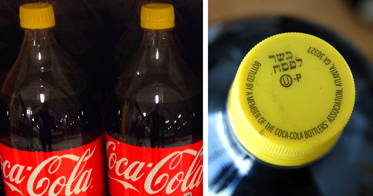 Yellow caps on Coke bottles have a special meaning and it is that the beverage is kosher for the Jewish Passover holiday.