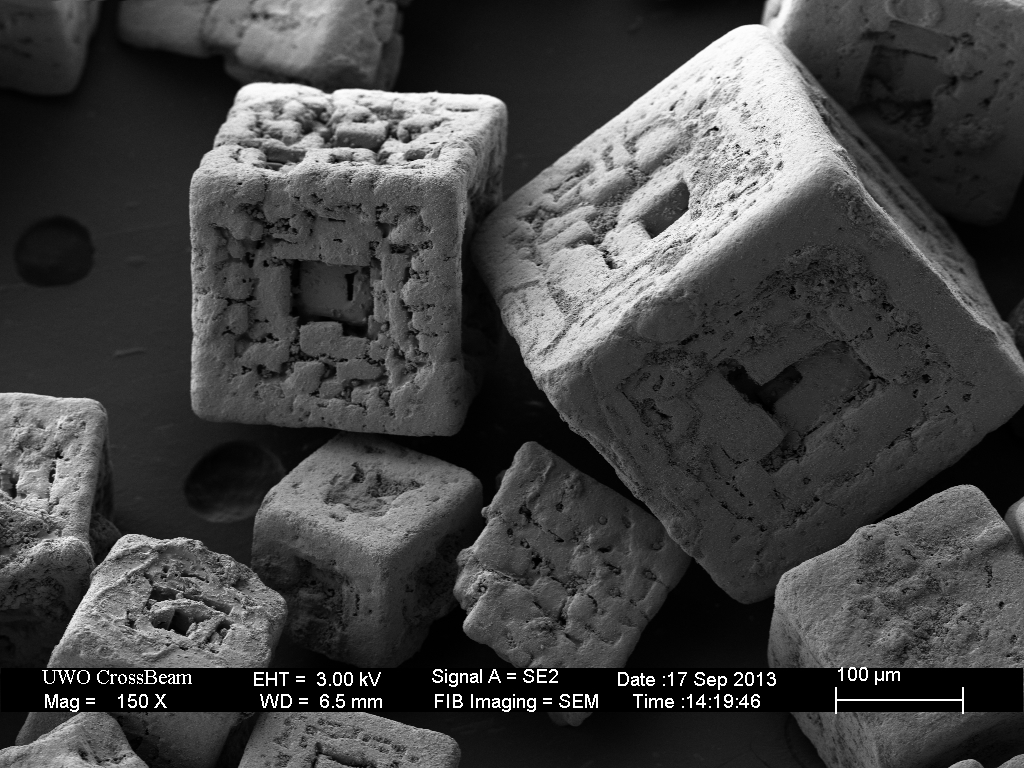 How grains of salt look under an electron microscope