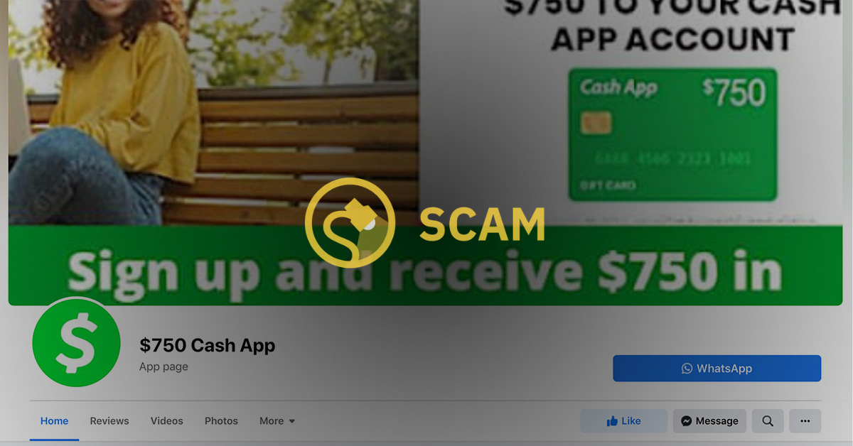 Facebook scams that promise a payment of $750 in Cash App or CashApp should be avoided.