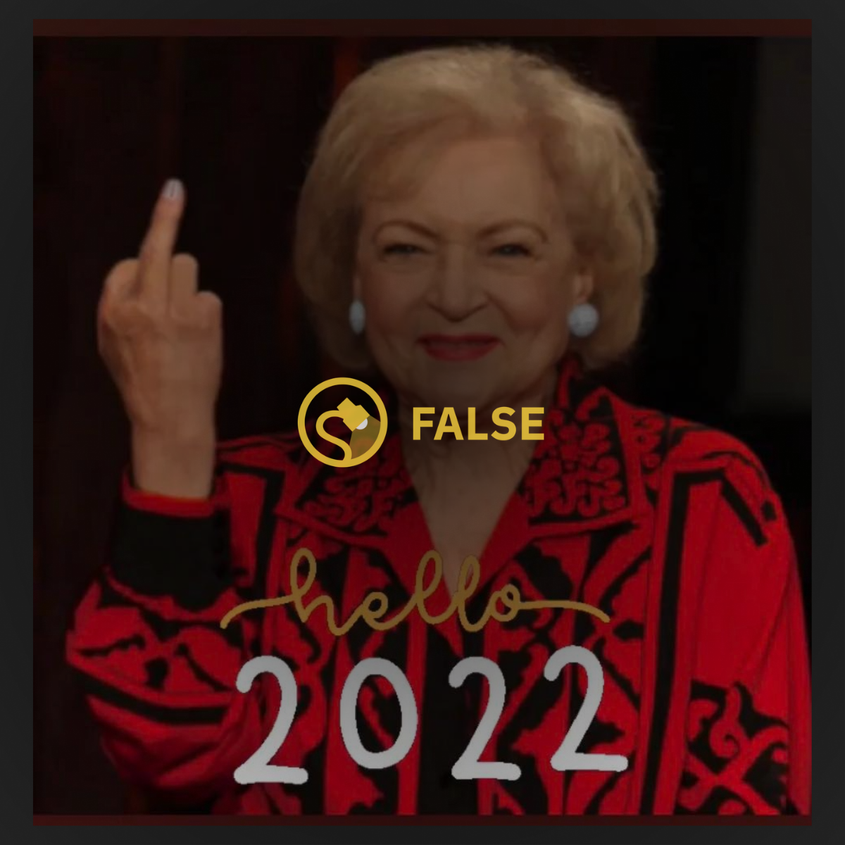 betty white middle finger flipping the bird