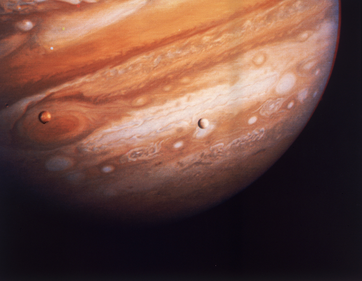 A timelapse video purportedly showed Europa and Io orbiting the Great Red Spot on Jupiter that was captured by the Cassini Huygens probe.