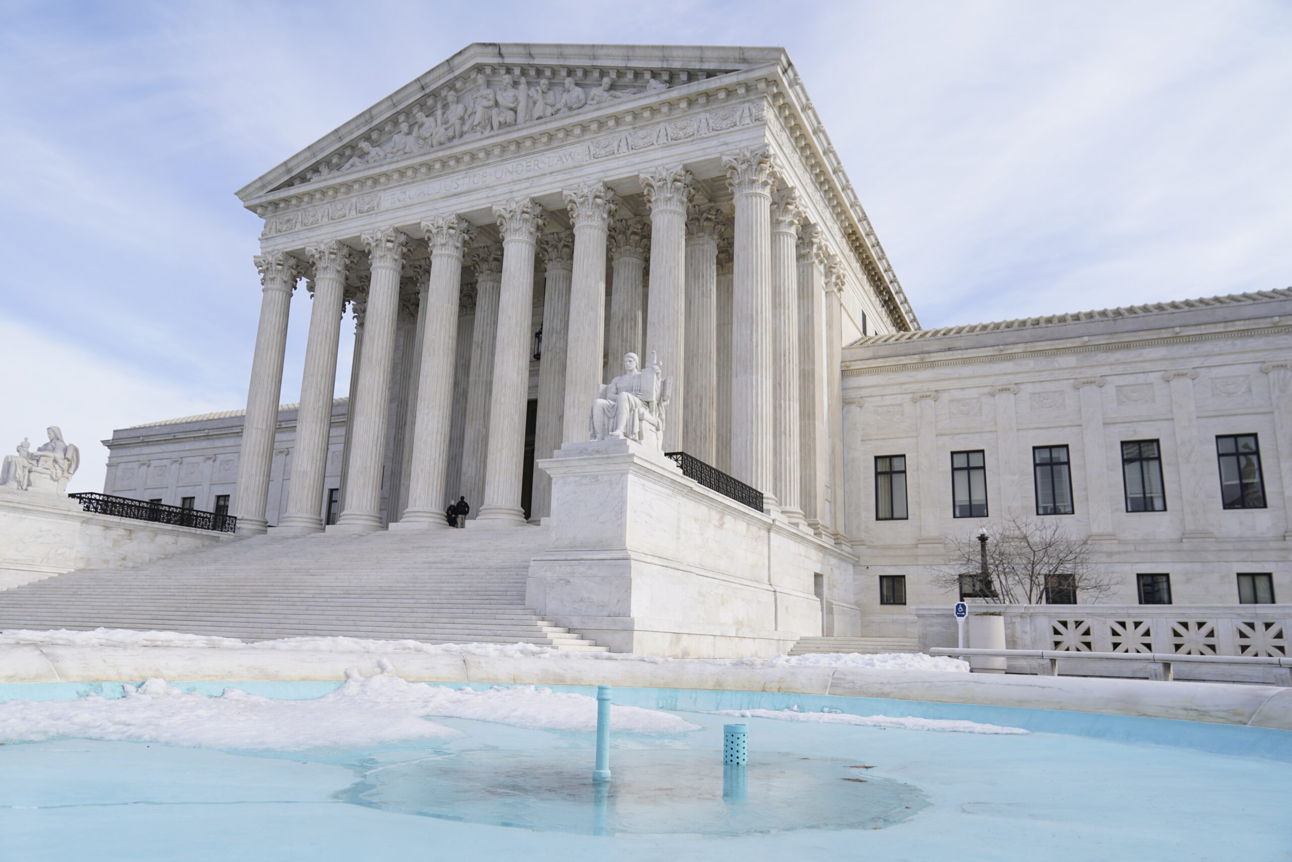 The U.S. Supreme Court on Wednesday, Jan.19, 2022, in Washington. In a rebuff to former President Donald Trump, the Supreme Court is allowing the release of presidential documents sought by the congressional committee investigating the Jan. 6 insurrection. (AP Photo/Mariam Zuhaib)