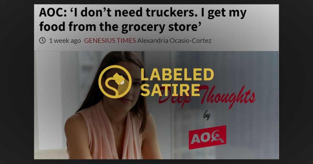 AOC: I don't need truckers. I get my food from the grocery store.