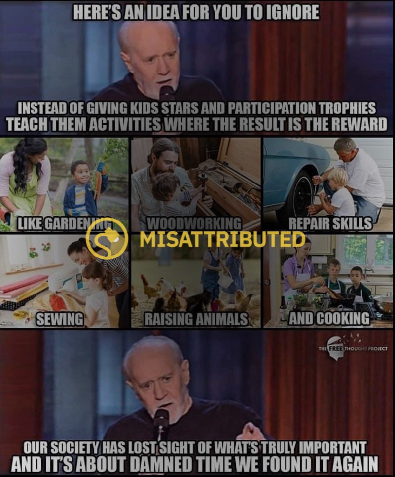 George Carlin on participation trophies
