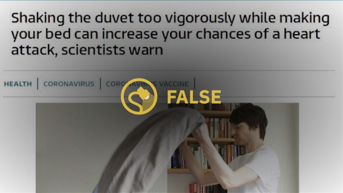 Shaking Duvets does not cause heart attacks