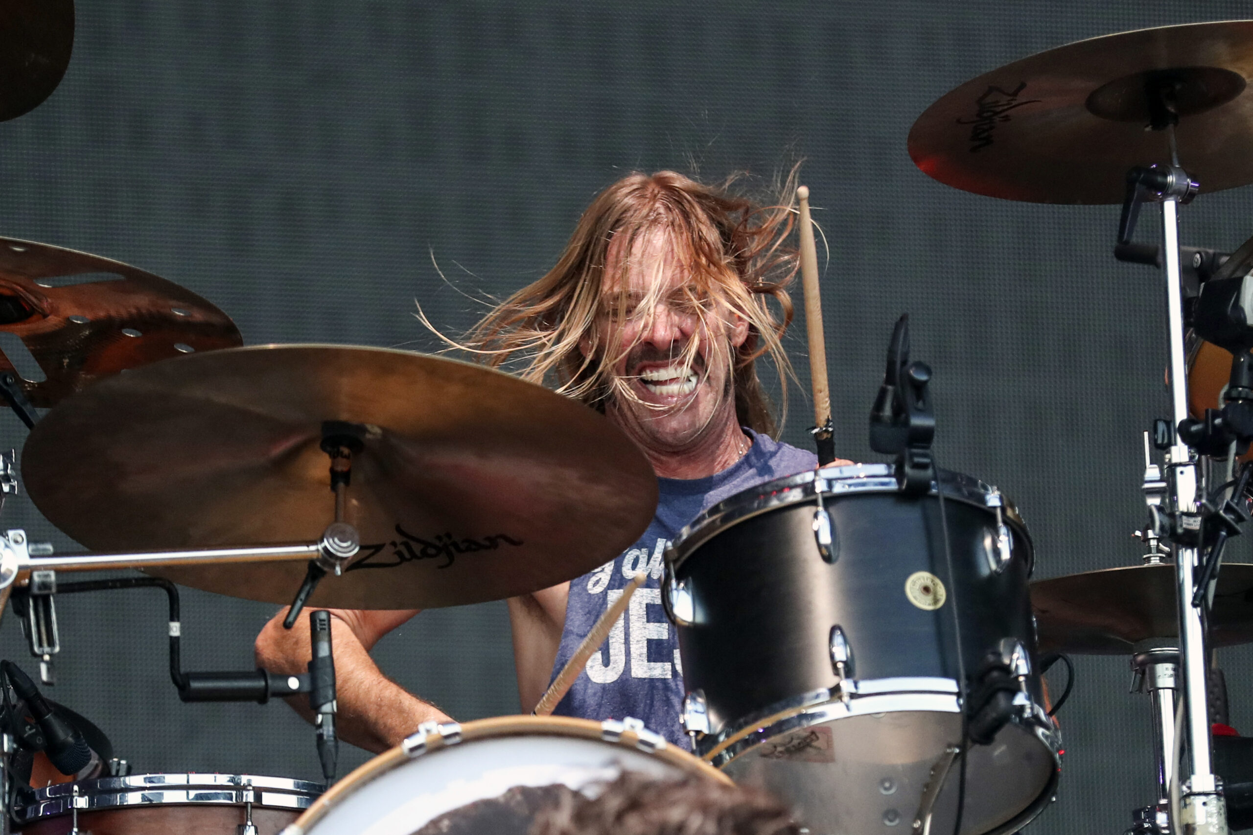 FILE - Taylor Hawkins of the Foo Fighters performs at Pilgrimage Music and Cultural Festival at The Park at Harlinsdale on Sunday, Sept. 22, 2019, in Franklin, Tenn. Hawkins, the longtime drummer for the rock band Foo Fighters, has died, according to reports, Friday, March 25, 2022. He was 50. (Photo by Al Wagner/Invision/AP, File)