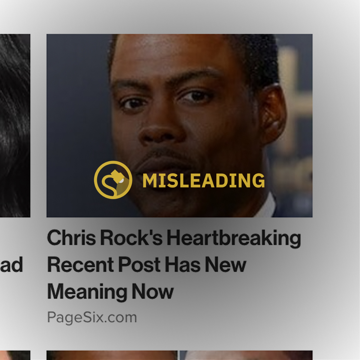 According to an online ad Chris Rock recently made a heartbreaking post on social media or elsewhere.