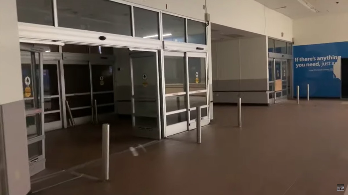 An abandoned Walmart was explored by Triangle Of Mass on YouTube and TikTok.