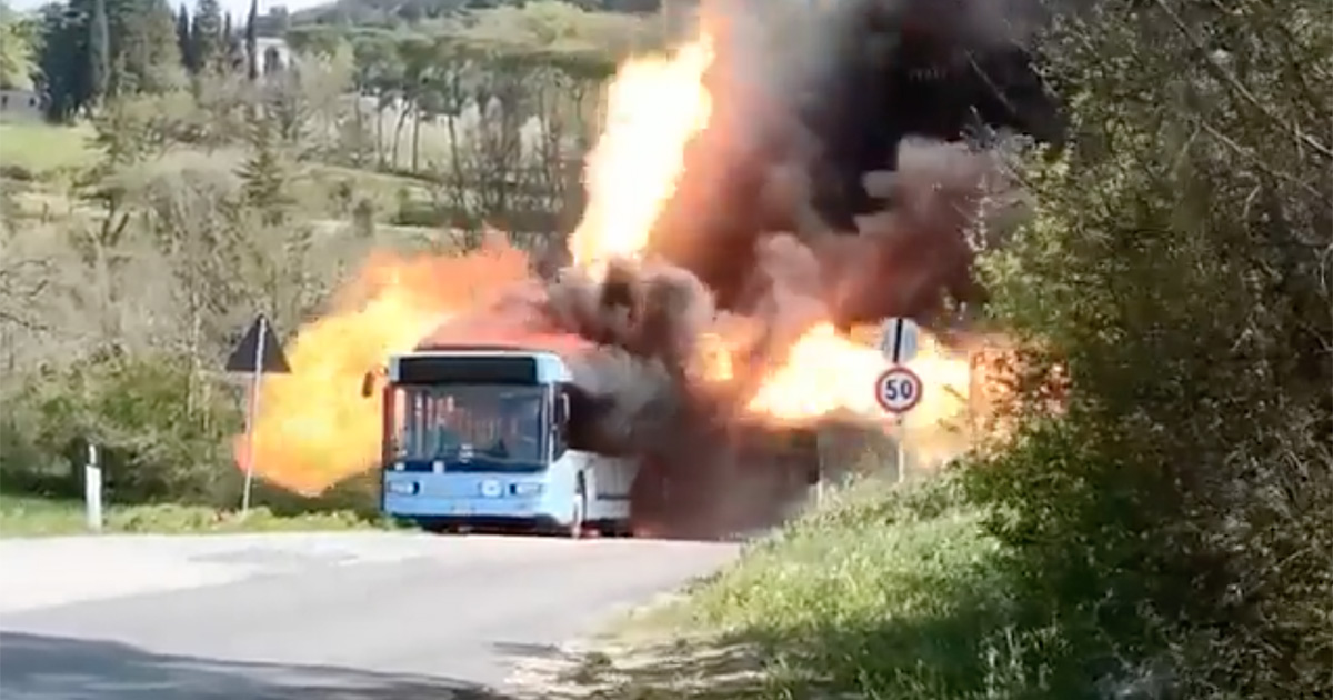 According to a report from Opera News an electric EV bus burst into flames and caught on fire in Kenya on Karen Road.