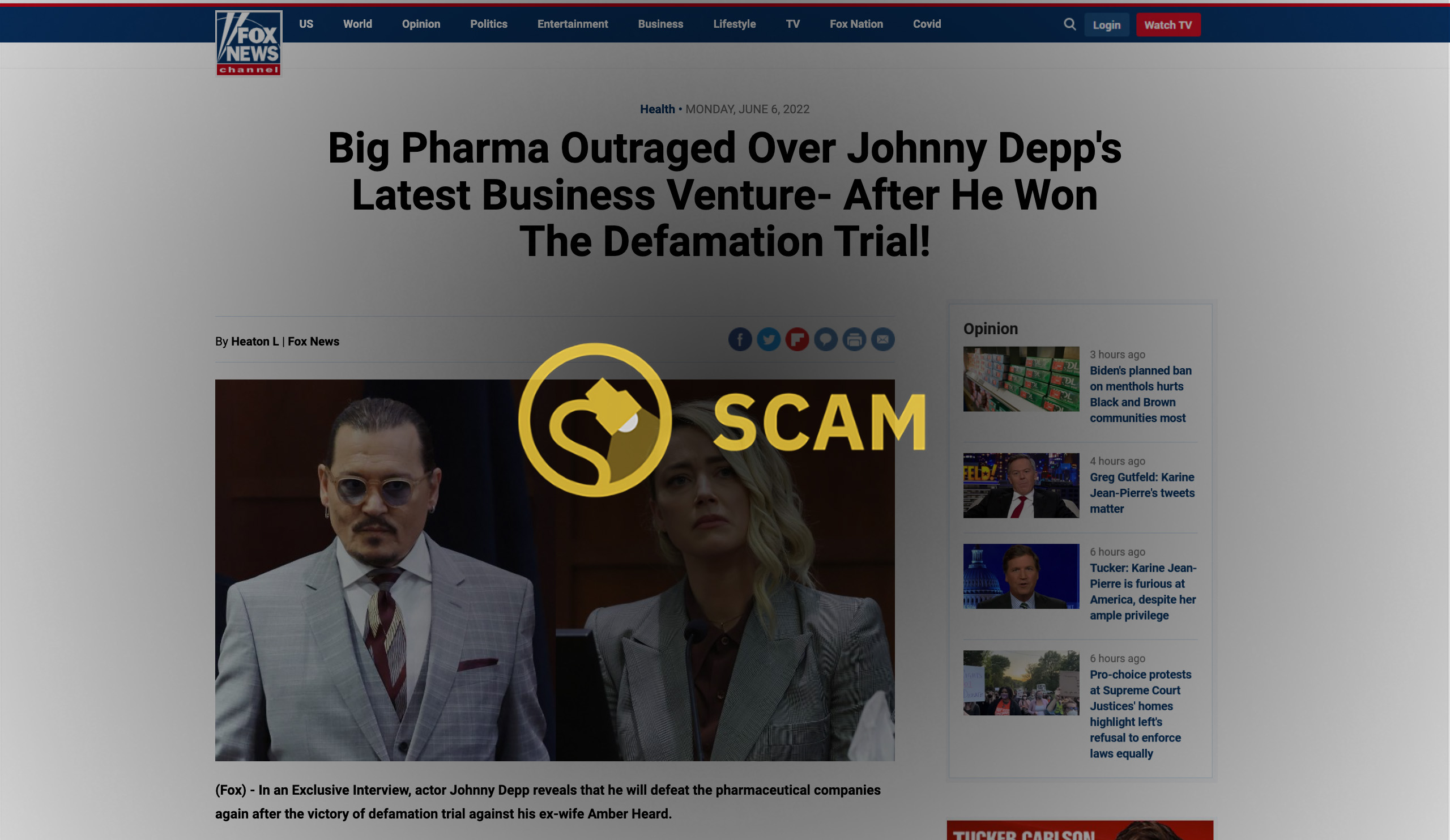 Actor Johnny Depp did not "confirm the latest claims out of court," nor did he ever endorse any CBD gummies products.