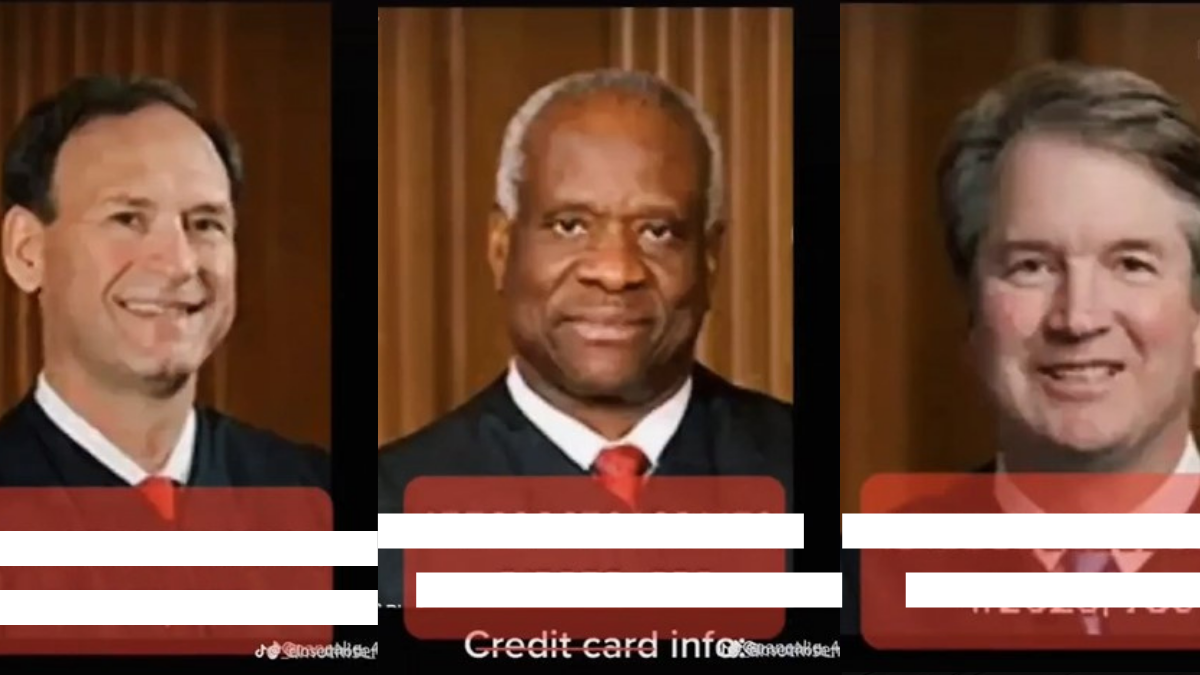 Was Clarence Thomas' credit card number leaked?