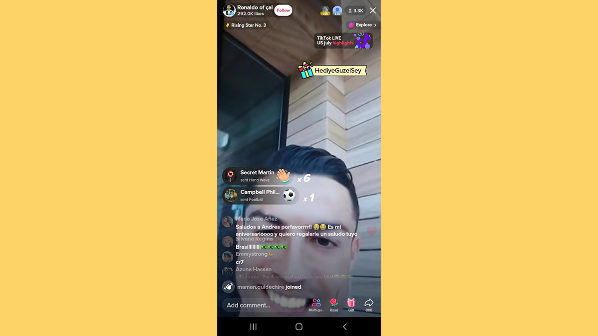 A fake TikTok livestream account for Cristiano Ronaldo gained 100,000 followers in less than 72 hours.