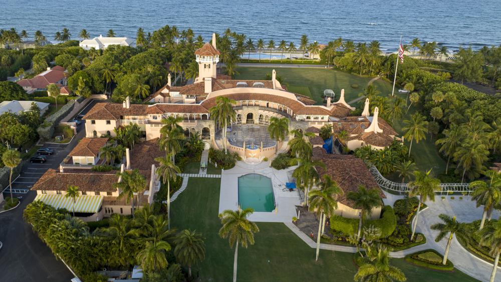 An aerial view of former President Donald Trump's Mar-a-Lago estate is seen Wednesday, Aug. 10, 2022, in Palm Beach, Fla.