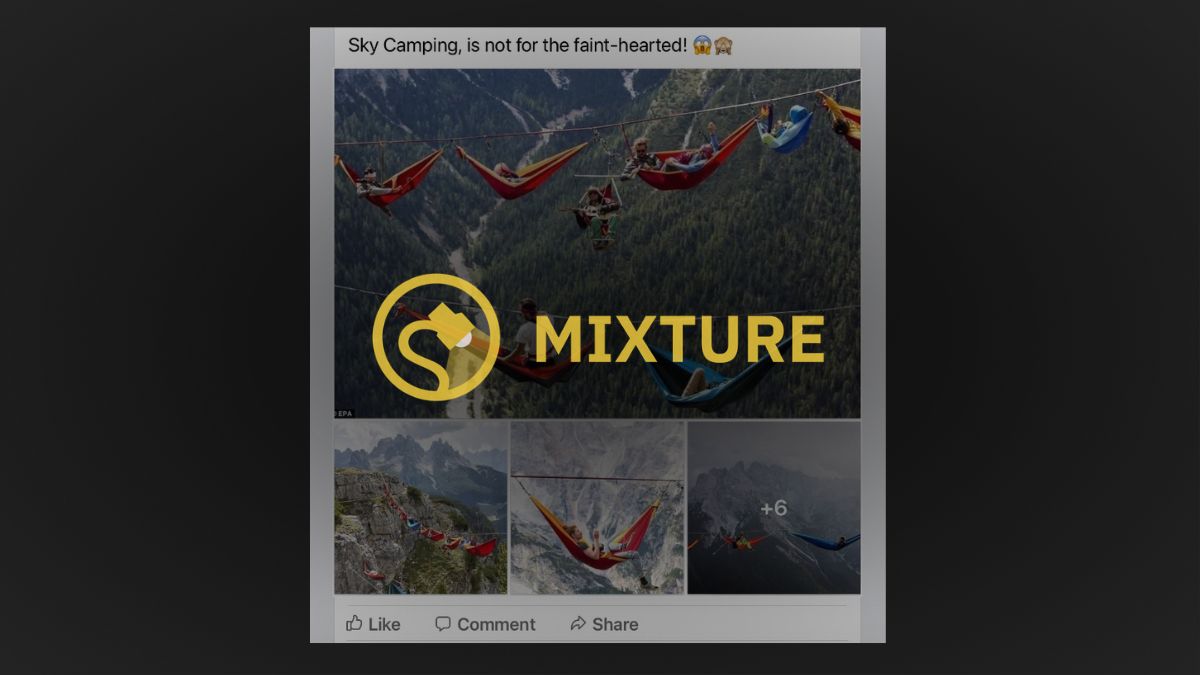 Queste immagini mostrano le persone “Sky Camping”?