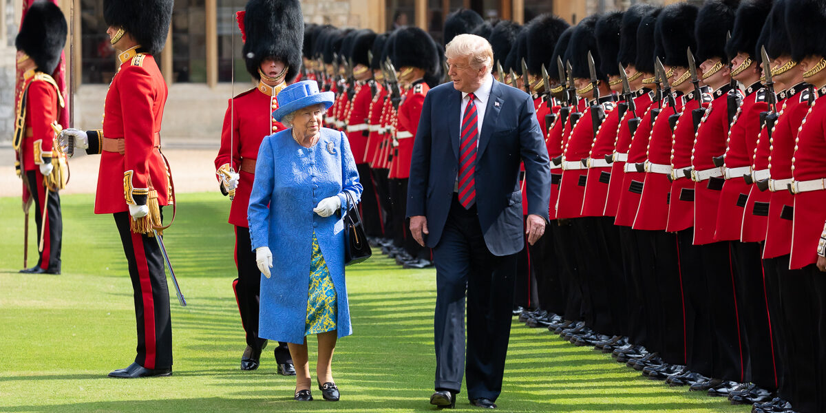 Queen Elizabeth II and President Donald Trump