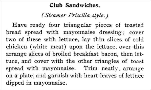 club sandwich - chicken, lettuce under bacon
