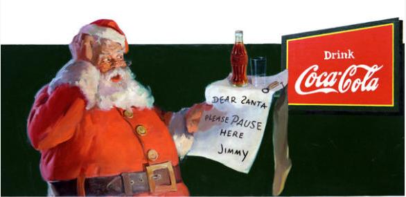Coca-Cola USA miniatur Always Coke Can mini Dose Motiv Santa im Schnee 