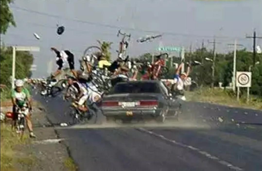 Image result for car hitting bikers