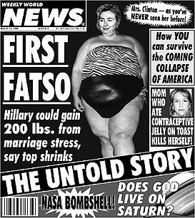 Weekly World News front page
