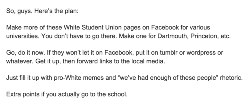 daily stormer white student union