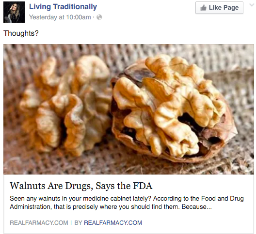 FDA walnuts drugs FB