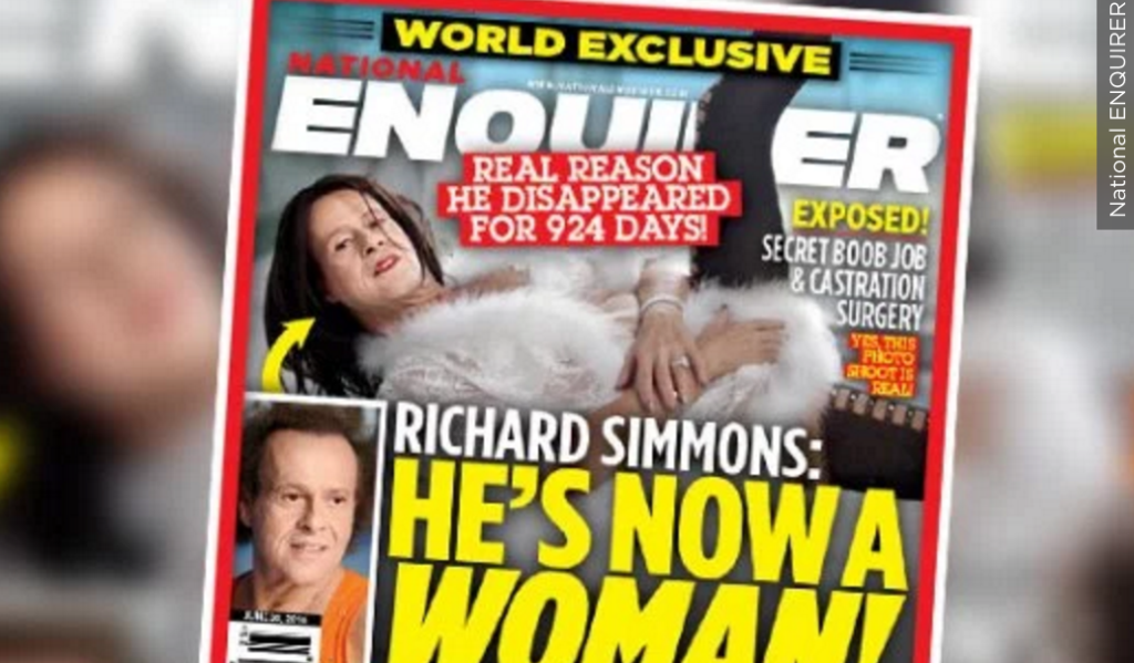 National Enquirer's Richard Simmons cover