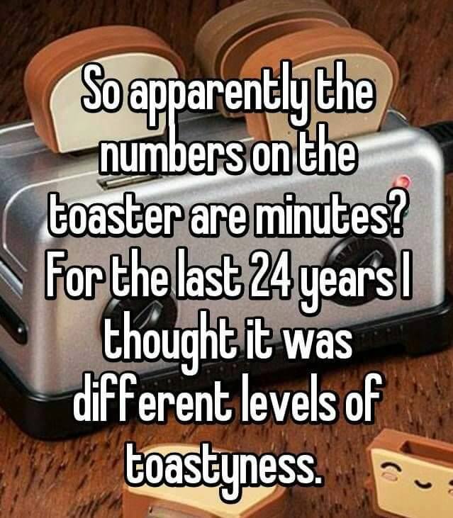 numbers on the toaster