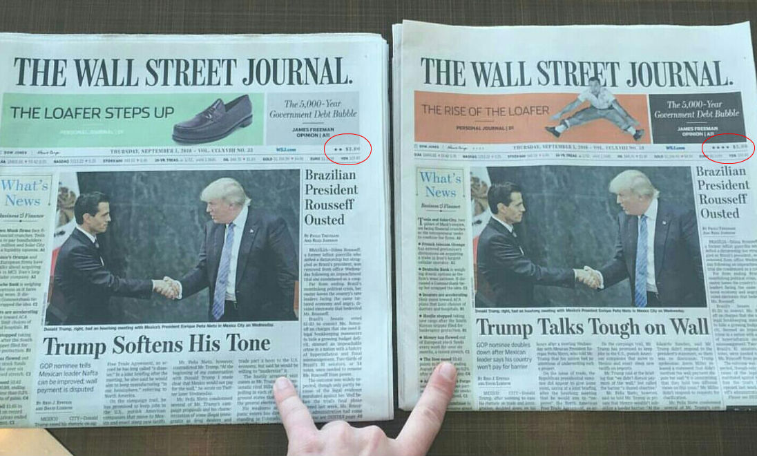 wsj papers marked