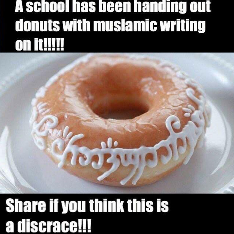 muslim writing donut