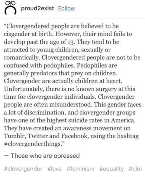 clovergender clover gendered