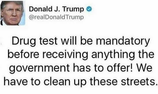 donald trump drug test tweet
