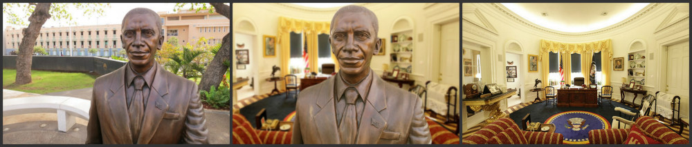 obama statue fake