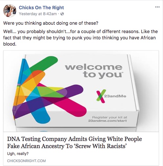 DNA companies screw with racists