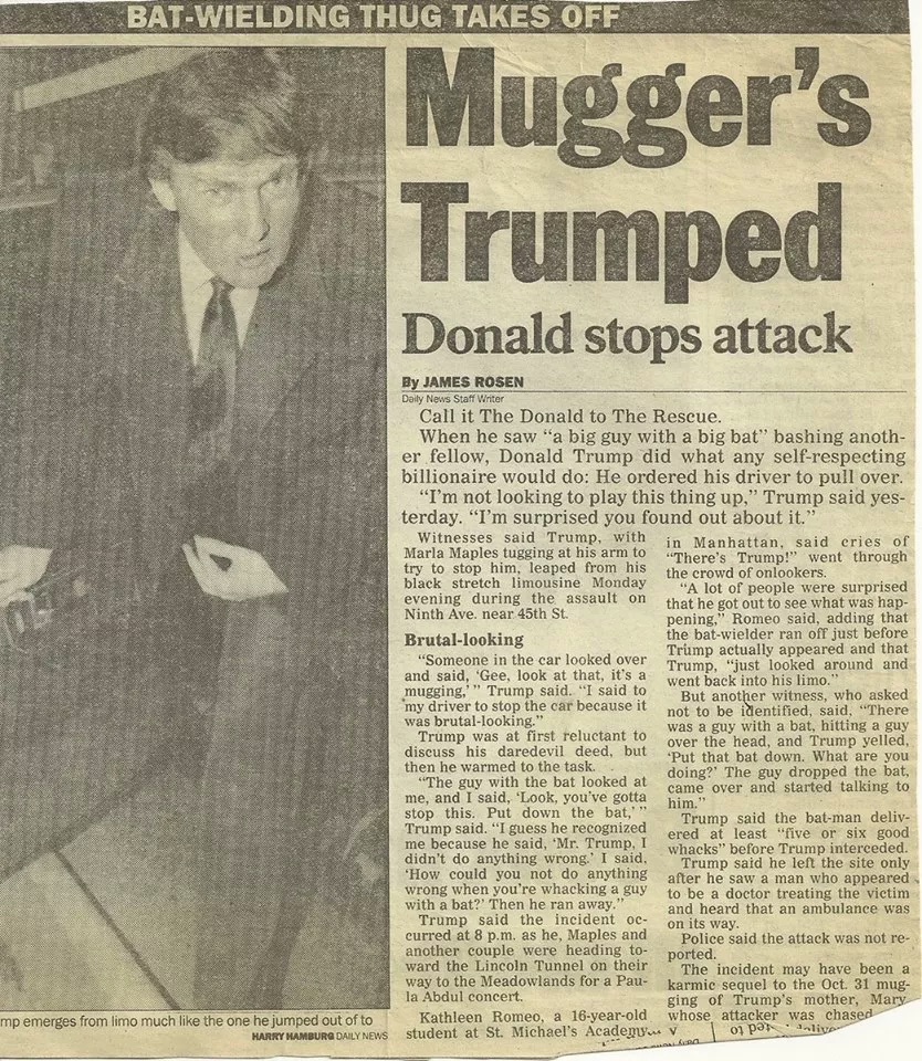 trump stops mugging