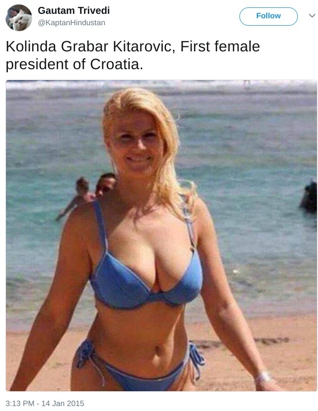 Host of battle Easy Do These Photographs Show the Croatian President in a Bikini? | Snopes.com