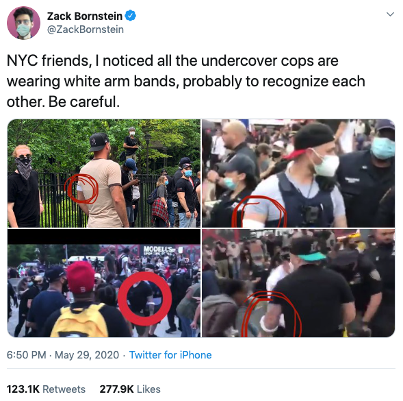 Do Plainclothes NYPD Officers Wear Bands? Colored Arm