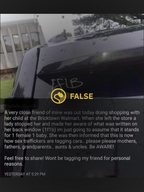 sex traffickers tagging cars