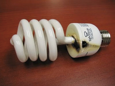 Burnt CFL bulb